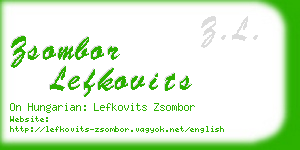 zsombor lefkovits business card